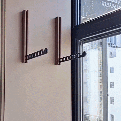 Folding Wooden Wall Clothes Rack