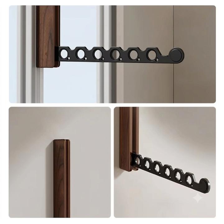 Folding Wooden Wall Clothes Rack