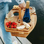 Folding Wooden Wine and Snack Table