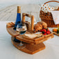 Folding Wooden Wine and Snack Table