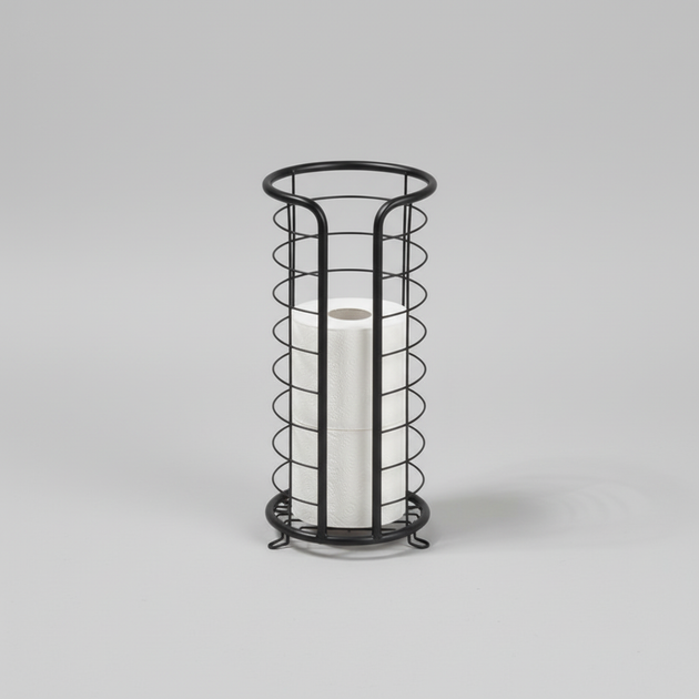 Freestanding Toilet Roll Holder with Storage