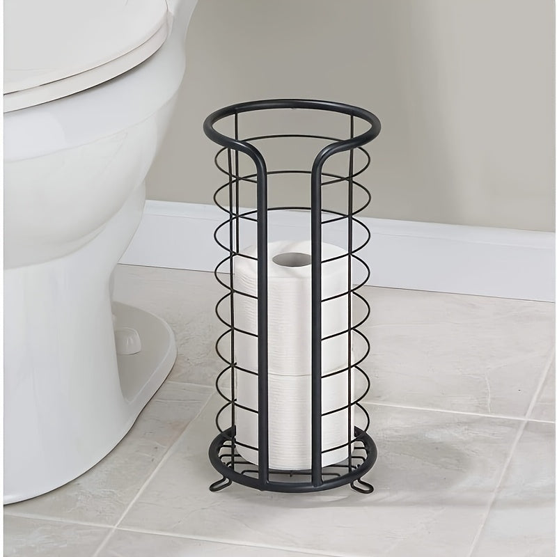 Freestanding Toilet Roll Holder with Storage