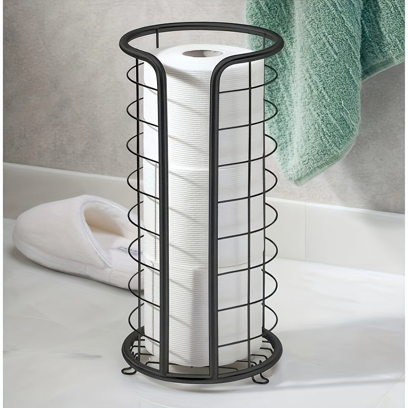 Freestanding Toilet Roll Holder with Storage