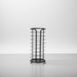 Freestanding Toilet Roll Holder with Storage in Black