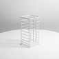 Freestanding Toilet Roll Holder with Storage in White
