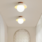 Frosted Glass Globe Ceiling Light – styled view