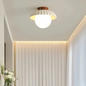 Frosted Glass Globe Ceiling Light in White