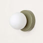 Frosted Glass Globe Wall Lamp in Green