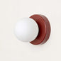Frosted Glass Globe Wall Lamp in Red