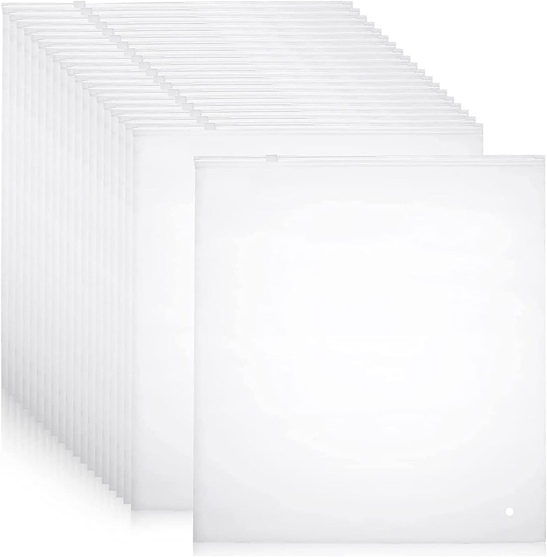 Frosted Zip Storage Bags, 20-Pack