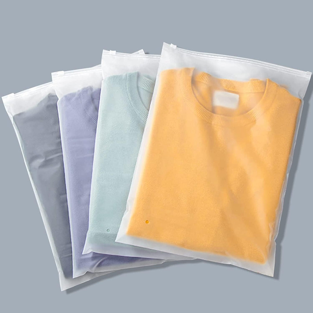 Frosted Zip Storage Bags, 20-Pack