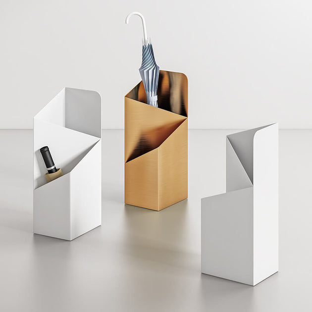 Geometric Umbrella Stand with Drip Tray