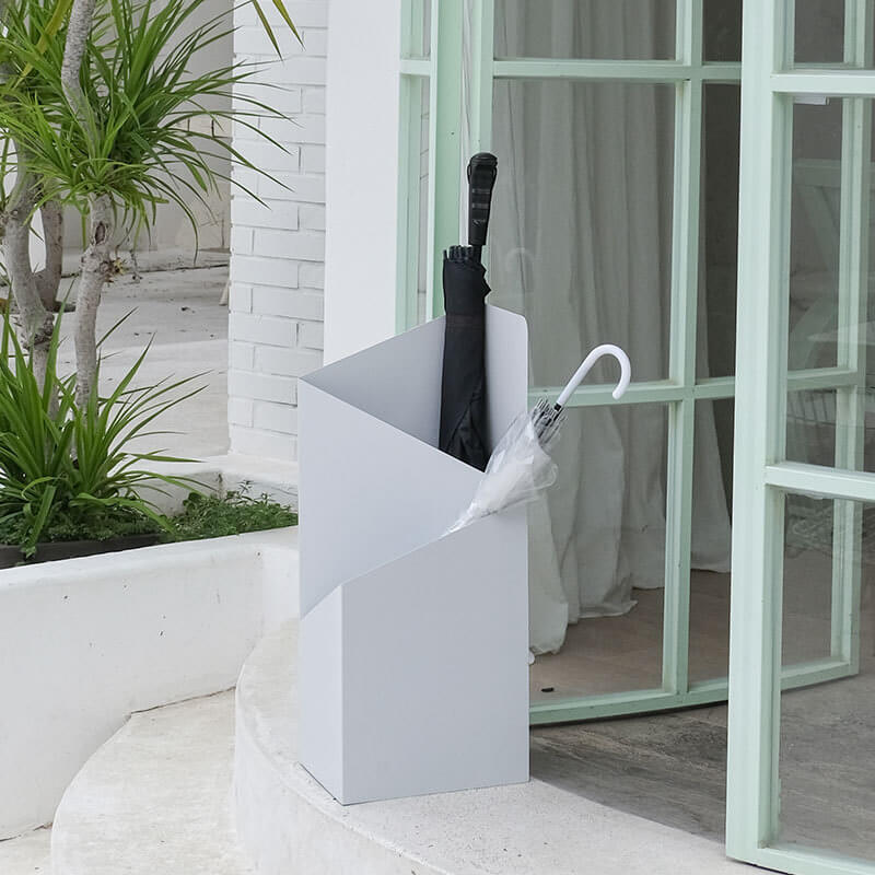 Geometric Umbrella Stand with Drip Tray
