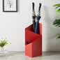 Geometric Umbrella Stand with Drip Tray in Red