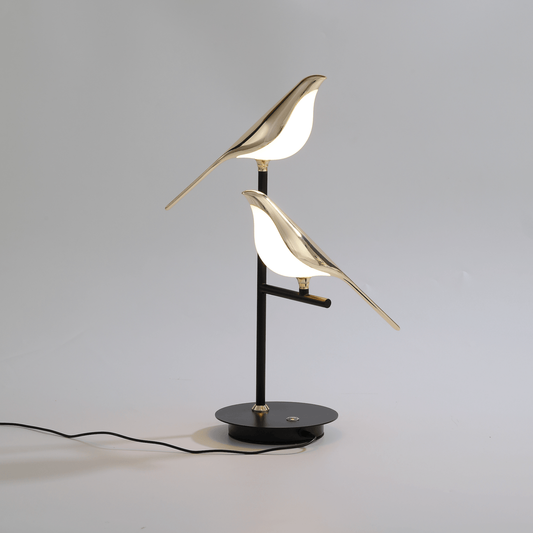 Golden Bird Wall Light – styled view