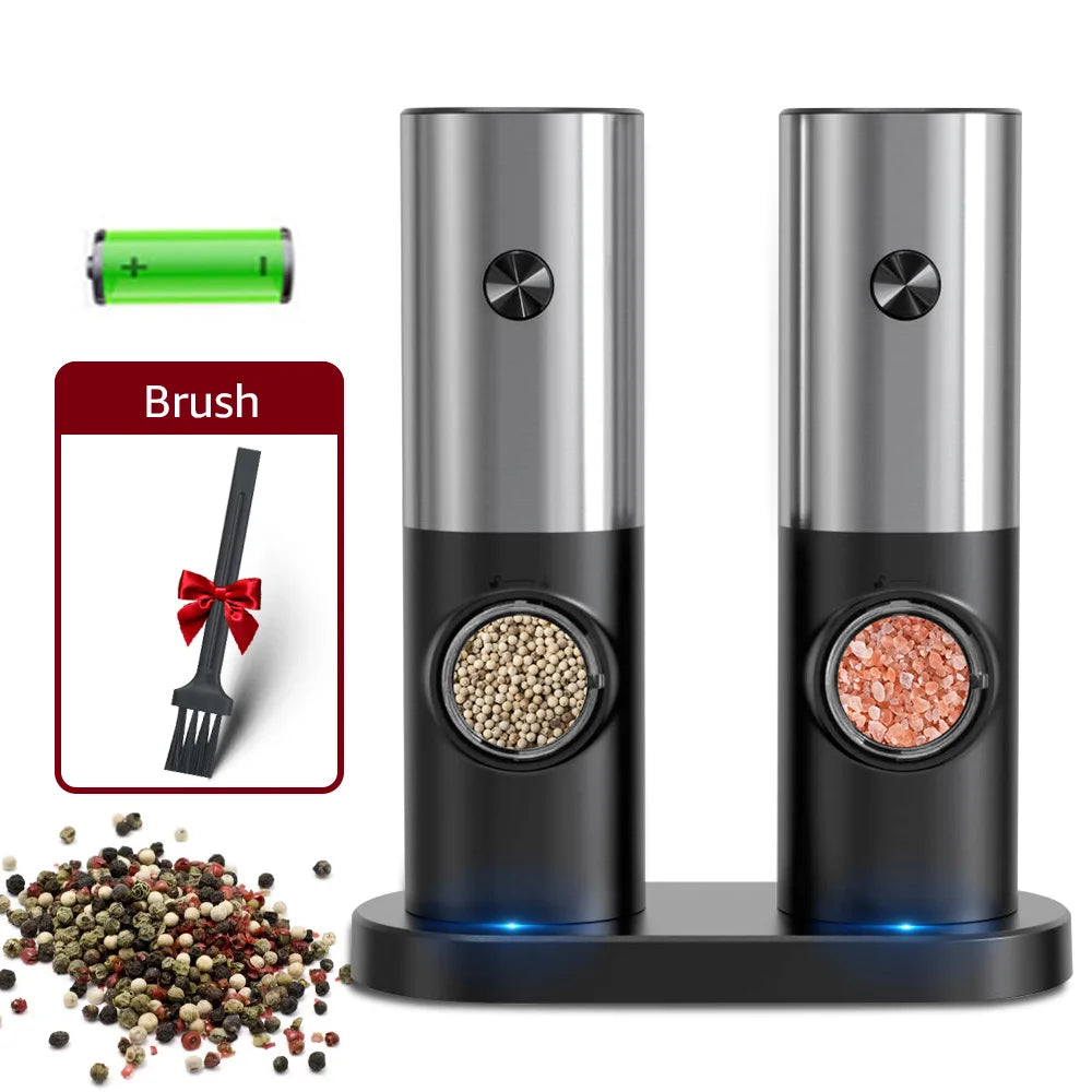 Gravity Electric Salt and Pepper Mill with LED
