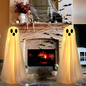 Halloween Light-Up Ghost Decorations, Set of 2