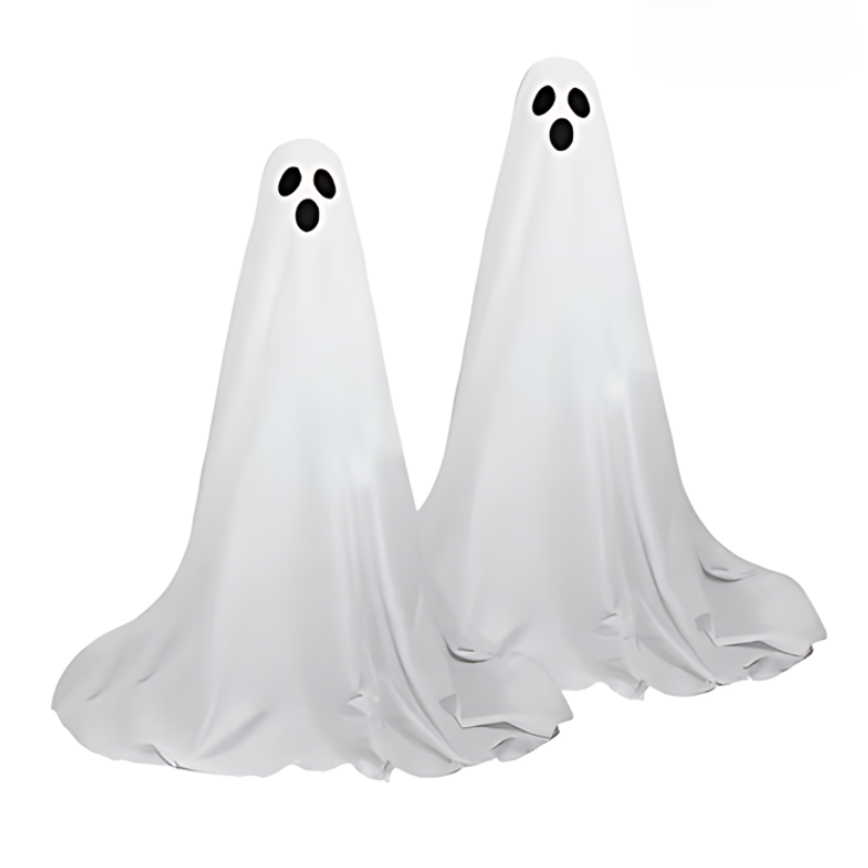 Halloween Light-Up Ghost Decorations, Set of 2 – Ghosts Only