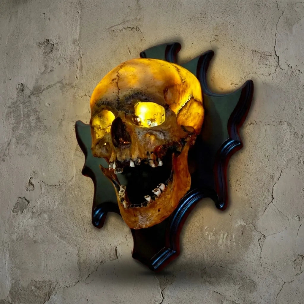 Halloween Skull Lamp with Sound and LED Light