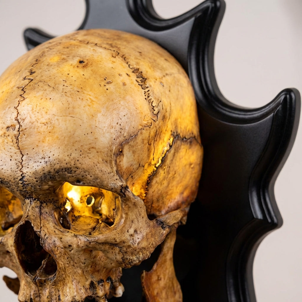 Halloween Skull Lamp with Sound and LED Light