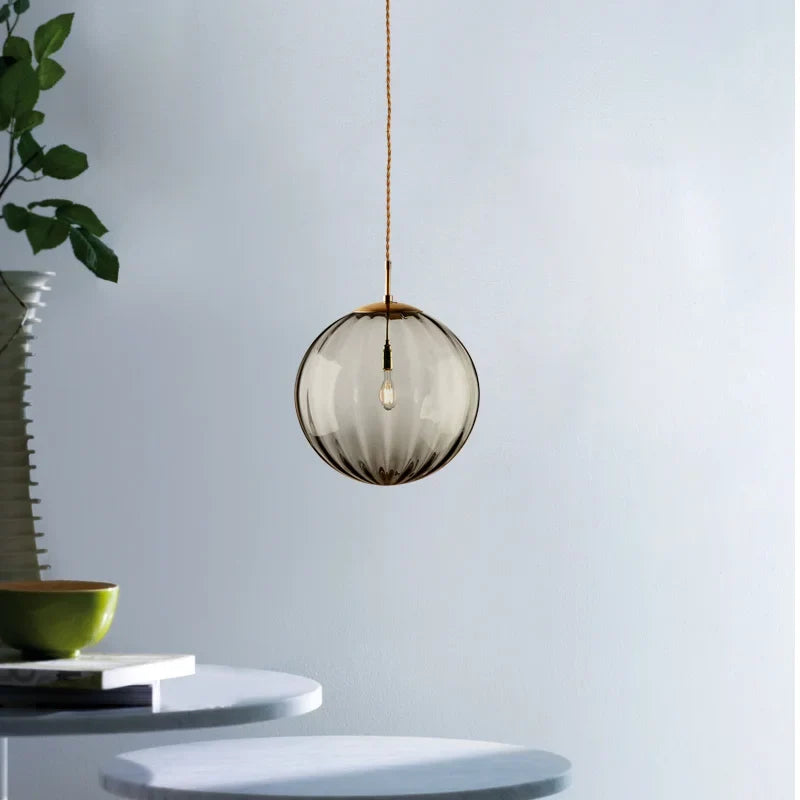 Glass Ball Pendant Light – close-up