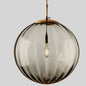 Glass Ball Pendant Light in Smoke Grey