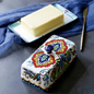 Hand-Painted Butter Dish with Lid
