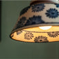 Hand-painted ceramic pendant light