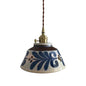 Hand-painted ceramic pendant light