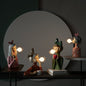 Handcrafted Wood Table Lamp with Fabric Shade