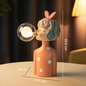 Handcrafted Wood Table Lamp with Fabric Shade – Maisie