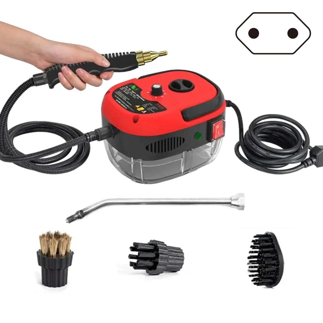 Handheld Steam Cleaner 2500 W in red