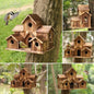 Handmade Six-Entrance Wooden Birdhouse