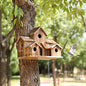 Handmade Six-Entrance Wooden Birdhouse
