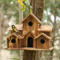 Handmade Six-Entrance Wooden Birdhouse