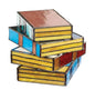 Stained Glass Book Stack Table Lamp – close-up