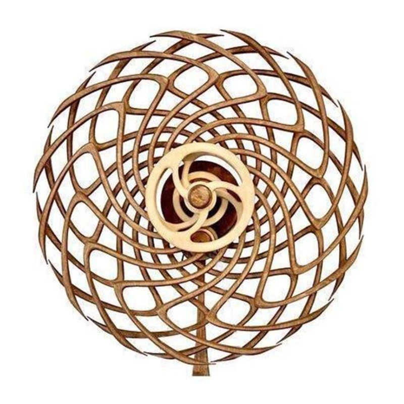 Handmade Wooden Kinetic Wall Sculpture