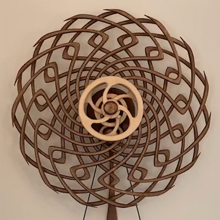 Handmade Wooden Kinetic Wall Sculpture