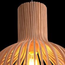 Handmade Wooden Pendant Light in natural wood