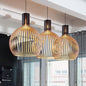 Handmade Wooden Pendant Light in natural wood