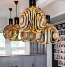 Handmade Wooden Pendant Light in natural wood
