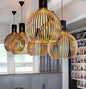 Handmade Wooden Pendant Light in natural wood