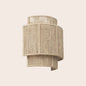 Handwoven Rattan Wall Light in Beige