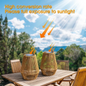 Handwoven Solar Garden Lantern