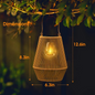 Handwoven Solar Garden Lantern