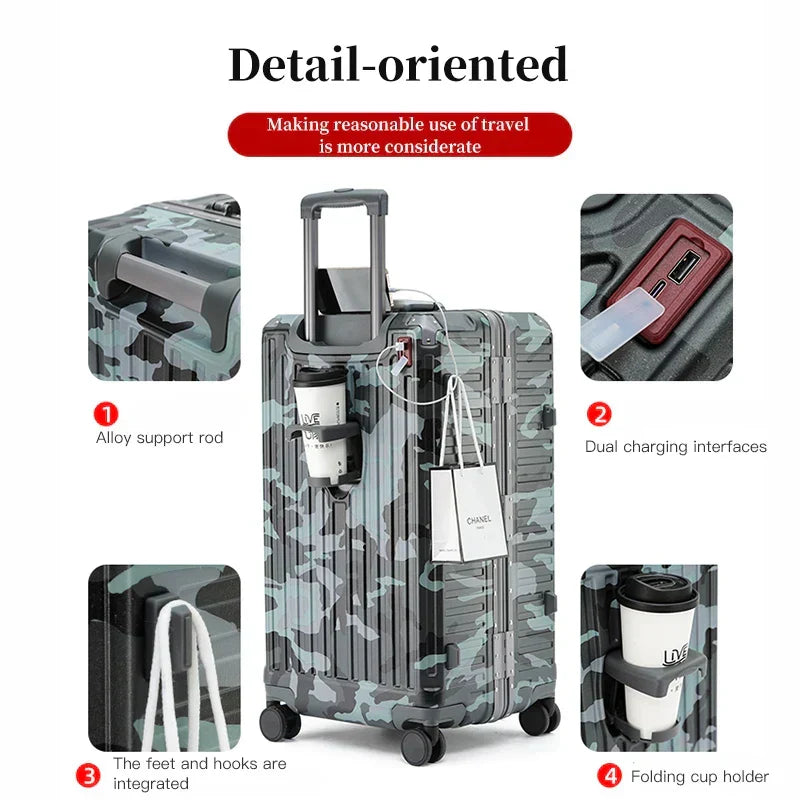 Polycarbonate Spinner Suitcase with Wide Grip