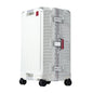 Polycarbonate Spinner Suitcase with Wide Grip in White