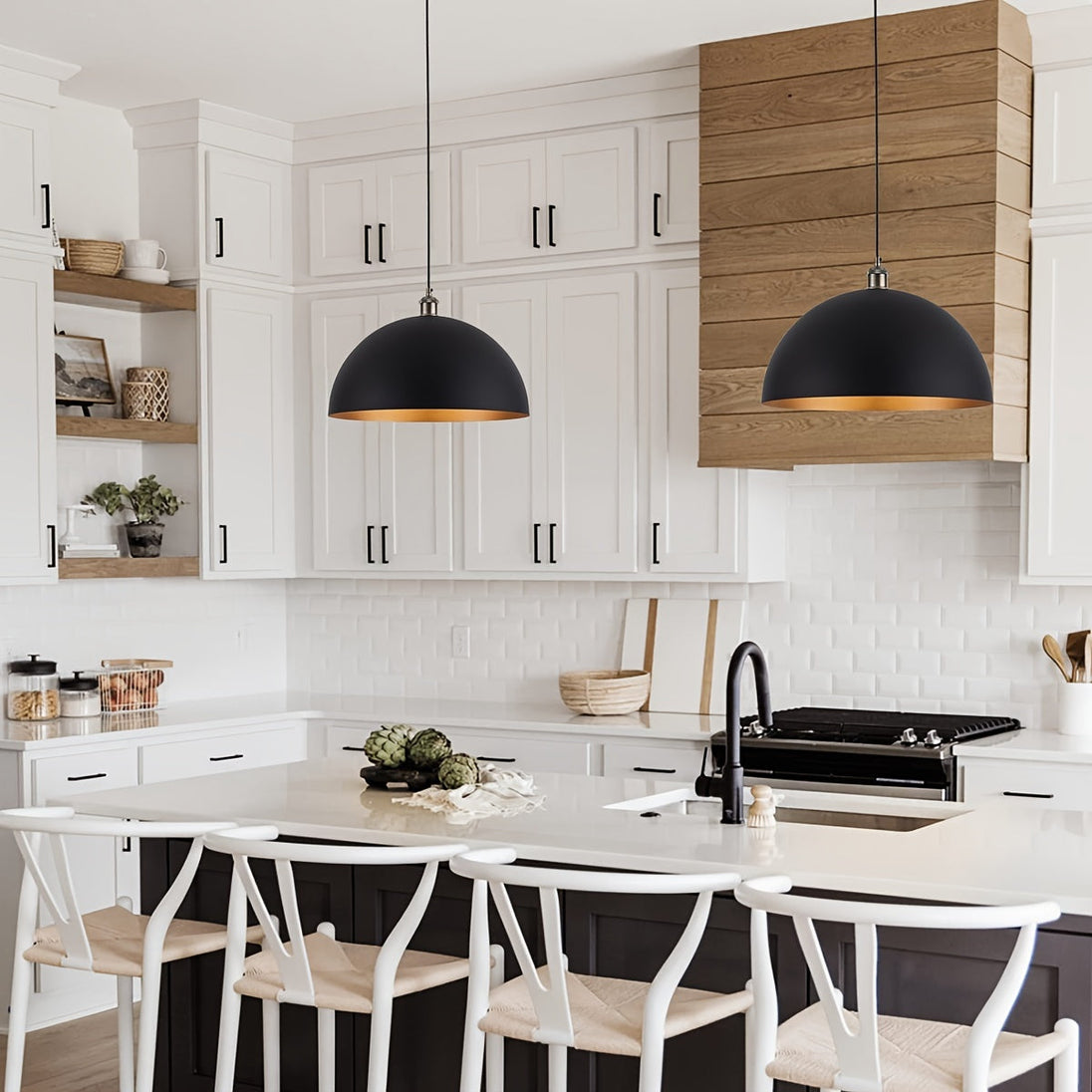 Industrial Iron Dome Pendant Light