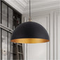 Industrial Iron Dome Pendant Light – close-up