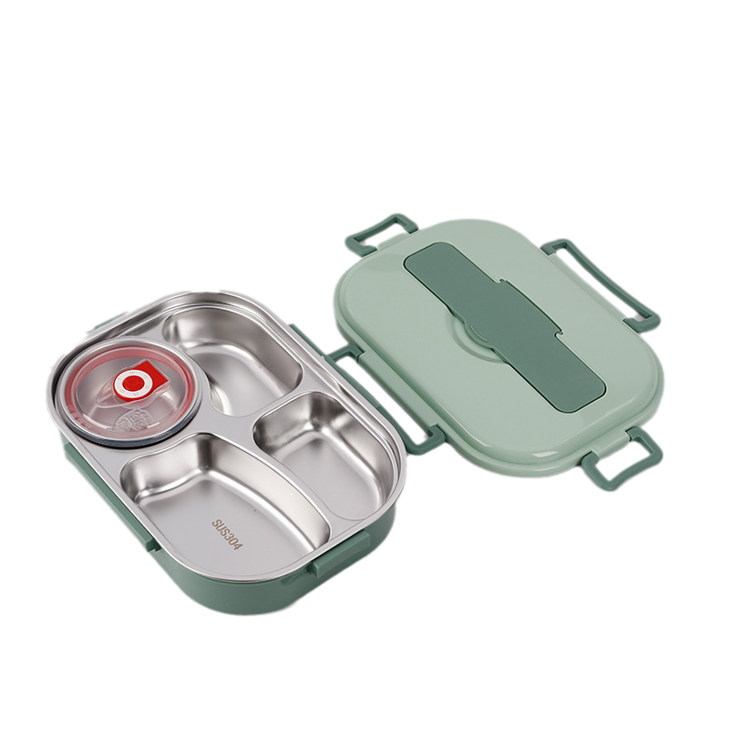 Insulated Stainless Steel Lunch Box in Green